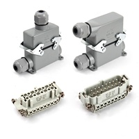 Conectores de Alimentación Industriales de Alta Resistencia BYLJQ de Ultra Alta Densidad 500V 16A Serie HE de 16-48 Pines con Terminal de Crimpado IP65 de Aluminio