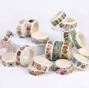 Cinta Adhesiva Washi Verde de Línea Fina para Pintores, Cinta Washi Impresa Personalizada con Logotipo de Marca, Proveedor Mayorista de Cinta Washi con Impresión Personalizada - Product Image 3