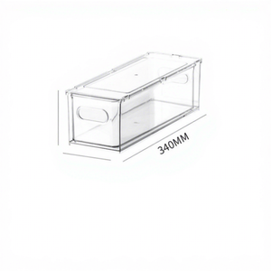 Nouvelle boîte de rangement rectangulaire empilable en plastique PP pour réfrigérateur, écologique, sans danger pour les aliments, design européen, bacs alimentaires - Product Image 1