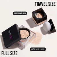 Poudre Libre Minérale Couvrante de Marque Renommée, Waterproof, Anti-Cernes, Contrôle du Sébum, Fini Mat Translucide, Maquillage Compact pour le Visage