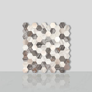 Decorazioni per la casa piastrelle in oro esagono da <span class=keywords><strong>cucina</strong></span> Backsplash in alluminio tessere da parete a mosaico autoadesive - Product Image 4