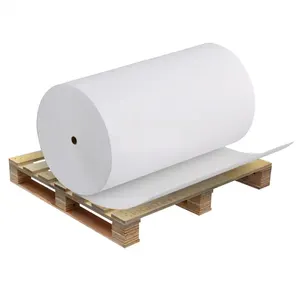 Rolo de papel autoadesivo para rolo de etiqueta, papel sintético 75, cola aquática, fundo de grade 60 para jato de tinta, material perolado