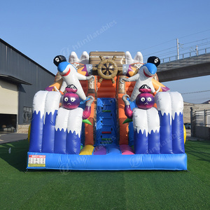 Cá mập Cướp Biển thương mại bơm hơi lâu đài bouncy nhà bị trả lại nước bơm hơi TRƯỢT KÉP - Product Image 2