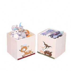 Haute qualité dessin animé pliable Cube boîte de rangement empilable enfants jouet stockage organisateur boîte pour le stockage de jouets - Product Image 2