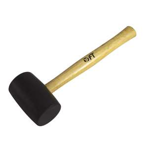 Maillet en caoutchouc 500 G avec manche en bois pour diverses tâches Produit en caoutchouc durable - Product Image 1