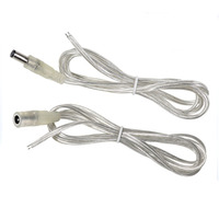 200cm de longitud 5,5*2,1mm 5521 20AWG conector de alimentación de CC Cable hembra a Cable flexible de extremo abierto pelado para tira de luz Led