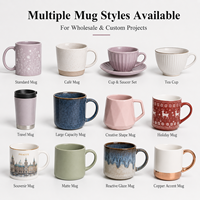 Tazas con Logotipo Personalizado al por Mayor, Taza de Café de Gres de 16 oz con Caja de Regalo para Regalos de Conferencia, Proveedor con MOQ Bajo, Apta para Alimentos, a Prueba de Fugas