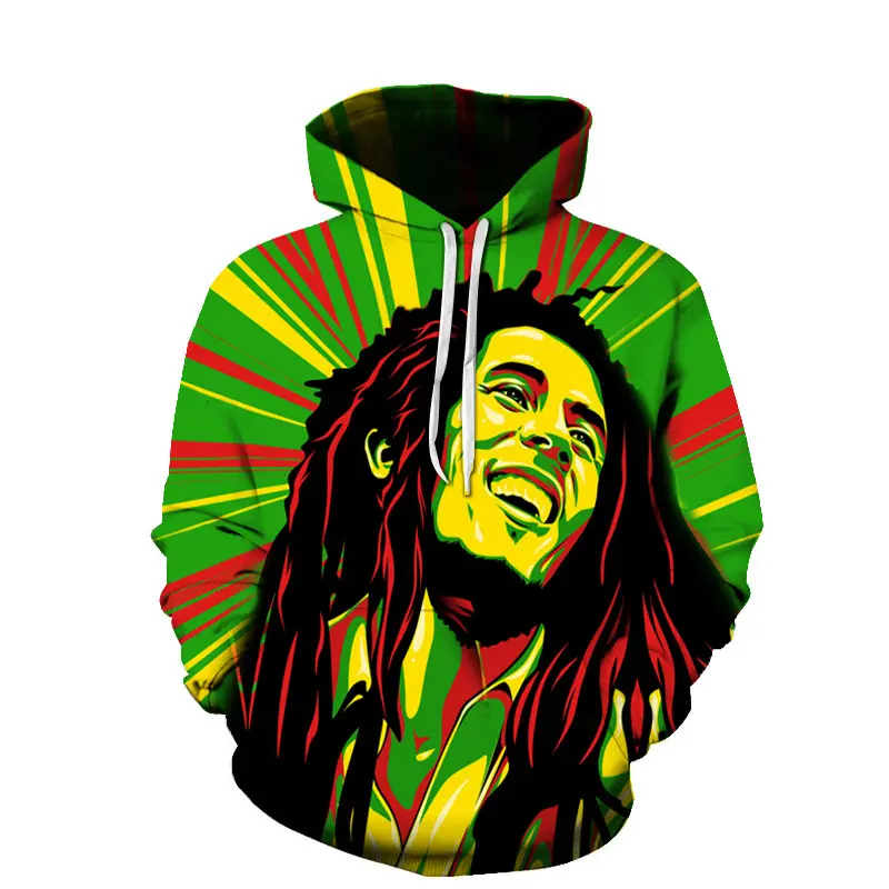 Sweat-shirt à capuche imprimé 3D Rasta, Logo personnalisé, vente en gros, 2022