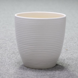 Set di 3 Vasi in <span class=keywords><strong>Ceramica</strong></span> Bianca Opaca Stile Cinese da 8, 10 e 12 Pollici con Foro di Drenaggio per <span class=keywords><strong>Piante</strong></span> Succulente - Product Image 5