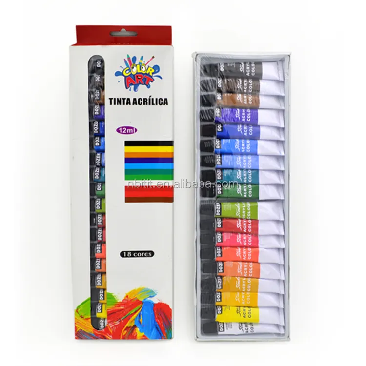 Acrylic paint manufacturers cheap price multi color 18colors artist acrylic paint set