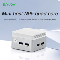 INYUDA Nuevo Mini Host Puerto de red dual Intel N95 Computadora de escritorio de oficina con todas las funciones con disco duro SSD tipo C