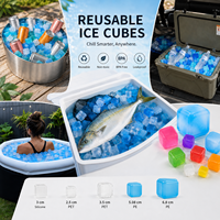 Glaçons réutilisables personnalisés en plastique pour boissons, en silicone transparent, réutilisables, non diluants, sans BPA, colorés, fabricant et fournisseur OEM