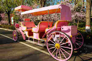 Chariot à chevaux mobile, élégante calèche de princesse, calèche électrique Cendrillon, calèche de mariage en forme de citrouille - Product Image 6