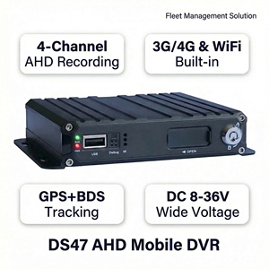 4CH 1080P <span class=keywords><strong>720P</strong></span> 모바일 <span class=keywords><strong>DVR</strong></span> H.265 차량용 비디오 레코더 (4G WiFi GPS 탑재) 버스 트럭 차량 관리 감시 시스템용 - Product Image 1