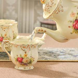 Professional Manufacturer's Low Priced Dubai <b>Rose</b> Design Ceramic Coffee Set - Product Image 3