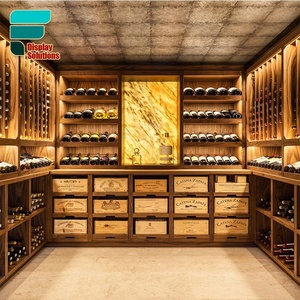 Tủ Rượu Kiểu Quán <span class=keywords><strong>Bar</strong></span> Tủ Rượu Kiểu Cổ Điển Treo Tường Kệ Trưng Bày Rượu Vang Đỏ Gỗ Kệ Trưng Bày Hầm Rượu Bằng Gỗ - Product Image 2