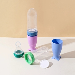 Cuillère de biberon en silicone sans BPA <span class=keywords><strong>pour</strong></span> bébé mangeoire à riz <span class=keywords><strong>pour</strong></span> bébé de 0 à 12 <span class=keywords><strong>mois</strong></span> - Product Image 3