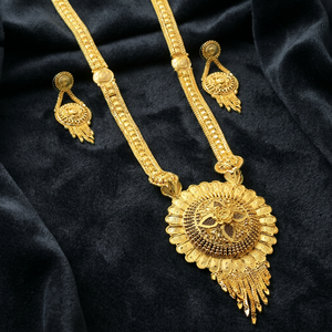 Wholesale 14K 18K 24K Micron Gold Forming <b>Long</b> <b>Necklaces</b> Micron Gold Brass Fashion <b>Necklaces</b> Traditional Design <b>Long</b> Jewelry Set - Product Image 1