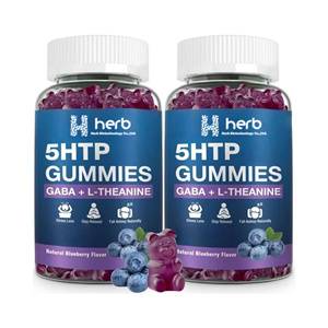 Gomitas de Magnesio Glicinato, GABA, L-Ashwagandha, Vitamina B6, 5HTP para Adultos y Recién Nacidos, Relajación Cerebral y Muscular, Memoria, Sueño - Product Image 1