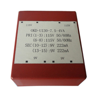 Transformateur d'isolement de sécurité encapsulé plat UI 30VA Transformateur 230v 115v à 18v 9v