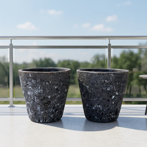 Productos al por Mayor, Macetas de Cerámica Esmaltada Atlantis, Juego de Macetas para Plantas de Jardín para Decoración del Hogar, Suministros de Jardinería para Piso - Product Image 3