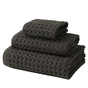 Nouvel ensemble de bain prêt à l'emploi, séchage rapide, logo brodé, ensemble de serviettes en coton gaufré, pour spa et usage domestique - Product Image 3