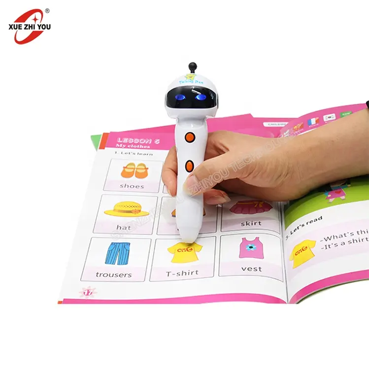 Factory production 0-12 years old 6 languages multiple functions voice magic talking Pen with Book