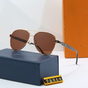 Nuovi <span class=keywords><strong>Occhiali</strong></span> <span class=keywords><strong>da</strong></span> <span class=keywords><strong>Sole</strong></span> <span class=keywords><strong>da</strong></span> <span class=keywords><strong>Uomo</strong></span> 2025 con Montatura in Metallo 72314, Aste Bicolore con Molla - Product Image 3