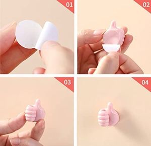 Silicone Thumb Wall <b>Hook</b> Self Adhesive Thumb Cable Organizer <b>Clips</b> Silicone Key <b>Hook</b> Holder Wall Hangers - Product Image 2