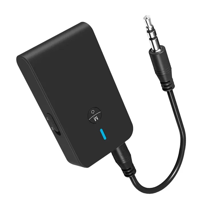 BT-6 Mini Bluetooth 5.0 Transmitter / Receiver mit 3.5mm Audio Cable, 2-in-1 Wireless Audio Adapter