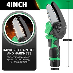 Mini tronçonneuse 12V avec chaîne et guide-chaîne de 4 pouces, qualité DIY pour couper le bois, expédiée depuis l'entrepôt local aux États-Unis, CS-12A-2, mini tronçonneuse 12V - Product Image 5