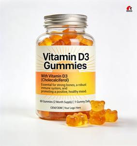 Gomitas de Vitamina D3 de Alta Potencia OEM/ODM <span class=keywords><strong>2000</strong></span> UI con K2 para el Soporte Óseo e Inmunológico a Base de Pectina, Suplemento Dietético GMP/Halal/Kosher - Product Image 1