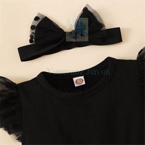 Combinaison d'été pour enfants fille sans manches patchwork maille triangle <span class=keywords><strong>Ha</strong></span> vêtements pour bébés filles - Product Image 3