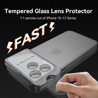 Protection d'objectif d'appareil photo en verre trempé AR en gros pour iPhone 15 16 17 Pro Max Plus, couverture intégrale 9H anti-rayures