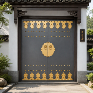 <span class=keywords><strong>Porte</strong></span> d'entrée antique <span class=keywords><strong>de</strong></span> style néo-chinois, <span class=keywords><strong>porte</strong></span> en aluminium moulé à clous, <span class=keywords><strong>porte</strong></span> <span class=keywords><strong>de</strong></span> sécurité pour maison individuelle et portail antivol. - Product Image 2
