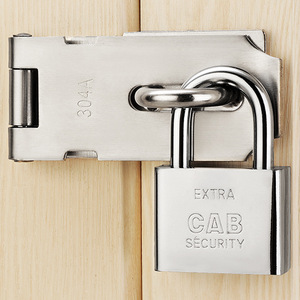 CAB Extra Security <b>Padlock</b> 304A Steel Rectangular Door Lock Waterproof IP65 Single Lever Home Use - Product Image 1