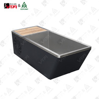 Sistema de Baño de Agua Fría Comercial Vapasauna con Enfriador Integrado, Diseño Negro, Baño de Hielo para Centro de Recuperación y Bienestar