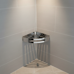 Estante de Baño de Acero Inoxidable para Esquina, Acabado Pulido, Ahorro de Espacio, de Una Sola Capa, Diseño Minimalista - Product Image 4