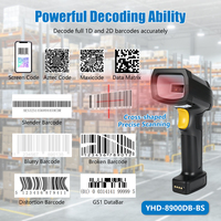 Venta Directa de Fábrica, Lector de Códigos QR Bluetooth Resistente a Caídas de 5 m, Escáner de Códigos de Barras DPM Industrial Inalámbrico 2D de Mano