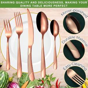 ชุดช้อนส้อมโลหะทันสมัย แข็งแรง ทนทาน รับความร้อนได้ เป็นมิตรกับสิ่งแวดล้อม เหมาะสำหรับงานแต่งงาน ใช้ในชีวิตประจำวัน ร้านกาแฟ บุฟเฟ่ต์ - Product Image 5