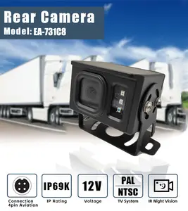 2023 New Design IR Night Vision 120 Wide Angle Rear View Reversing Car Backup Camera For Bus And Truck