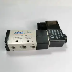 Factory Supply CNC Lathe Parts Airtac 5/2way 4V210-08 24V 220V Air Control Pneumatic Solenoid Valve Electromagnetic Valve