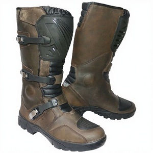 Bottes de moto pour homme ARCX Sports Biker Protector, hiver, antidérapantes, fermeture éclair courte, tissu extensible, marron rose - Product Image 3