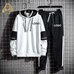 Conjunto Deportivo Informal <span class=keywords><strong>de</strong></span> Poliéster <span class=keywords><strong>de</strong></span> Alta Calidad, Pantalones Deportivos, Sudaderas con Capucha con Logotipo Personalizable, Conjunto <span class=keywords><strong>de</strong></span> Sudaderas Transpirables para Hombre - Product Image 1