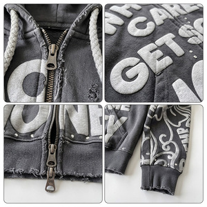 Sudaderas Cenloong Streetwear para Hombre, Fabricantes de Ropa, Sudadera con Capucha Bordada Personalizada, Estilo Boxy - Product Image 2