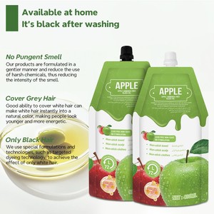 Gentle Herbal Black Hair Color Cream-Apple-Scented Clear Water Dye Non-Stick Scalp Semi-Permanent for African Scalp - Product Image 5