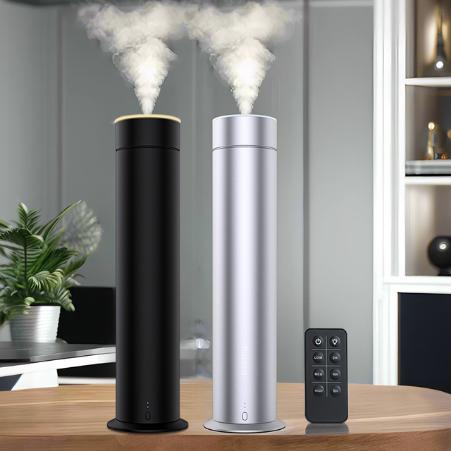 Minimalist Vertical Design 150ml Translucent Black Essential Oil Container Quiet Aroma Diffuser