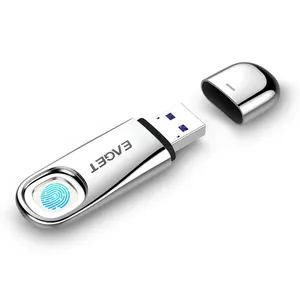 EAGET 32GB/64GB/128GB Fingerprint Encryption Pendrive USB3.0 Memory Stick StorageためLaptop PCフラッシュドライブ