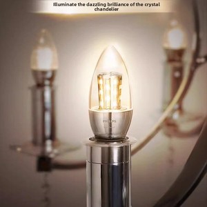 Ampoule LED <span class=keywords><strong>PHILIPS</strong></span> en forme de bougie, culot E14, 45W 65W, pour usage extérieur, petite pointe à vis, ampoule en cristal à queue de tirette - Product Image 2