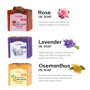 Etiqueta privada Limpieza de la piel natural Flores hechas a mano Pétalos Jabón de baño Baño corporal Jabón vegano hecho a mano para lavado facial - Product Image 3